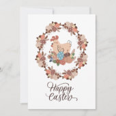 ひよこ と イースターエッグ イースターおめでとう 招待状 (正面)