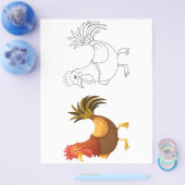 ひよこ ぬりえページ チラシ (シングル)