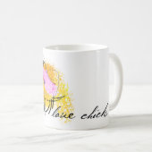 "ひよこ"の白い11ozクラシックのマグ愛して下さい コーヒーマグカップ (正面右)