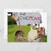 ひよこ。夕食の用意だ。 ポストカード (正面/裏面)