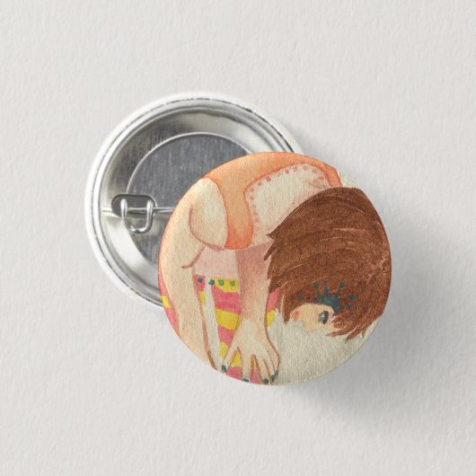 ひよこ 缶バッジ (正面&裏面)