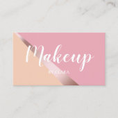 ひよエレガントこバラ金ゴールドピンクとオレンジの幾何学模様 名刺 (正面)