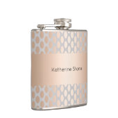 ひよエレガントこバラ金ゴールド水玉模様パターン フラスク (右)