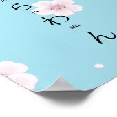 ひらがなカタカナ日本の桜 ポスター (角)