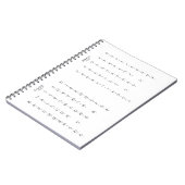 ひらがなカタカナRomaji日本のキャラクター ノートブック (左側)