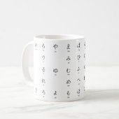 ひらがなキャラクター日本のとRomaji コーヒーマグカップ (正面左)