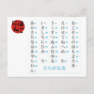 ひらがなグラフはがき ポストカード