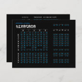 ひらがな日本のおよびカタカナのアルファベットカード ポストカード (正面/裏面)