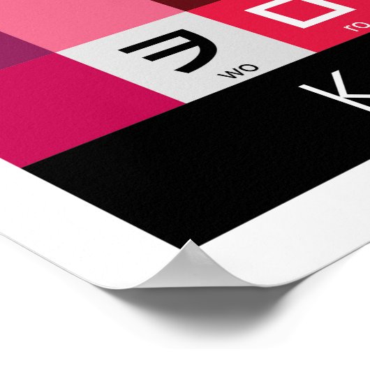 ひらがな日本のとカタカナの表 ポスター (角)