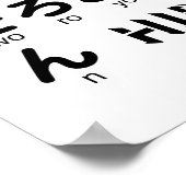 ひらがな日本のテーブル（花札） ポスター (角)