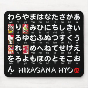 ひらがな日本のテーブル(花札) マウスパッド