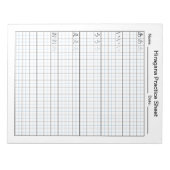 ひらがな日本の手書きあ い う え おワークシート ノートパッド (正面)