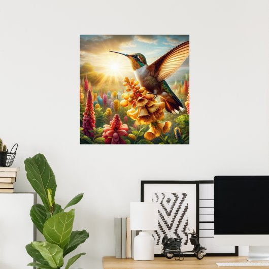 ひらひらと揺れる瞬間 ポスター (ホームオフィス)