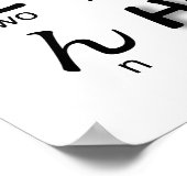 ひら日本のがなテーブル（アルファベット）忍者 ポスター (角)