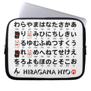 ひら日本のらがなテーブル ラップトップスリーブ