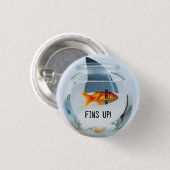 ひれ! 円形ボタン(小さい) 缶バッジ (正面&裏面)