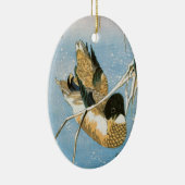 ひろしげによるラデン産の野鴨の雪遊び セラミックオーナメント (右)