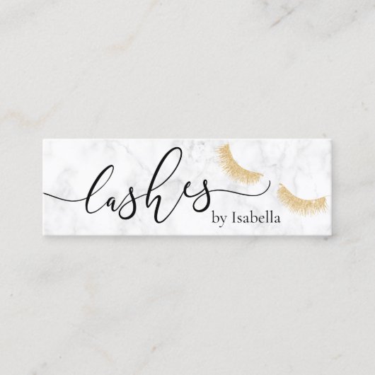 ひエレガントよこ金ゴールドグリッター スキニー名刺 (正面)