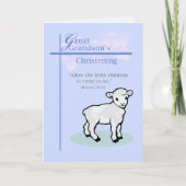 ひ孫の洗礼 スイートラムのクロス ブルー カード (正面)
