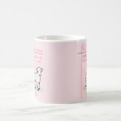 ひ孫の洗礼 ピンクの子羊の女の子 コーヒーマグカップ (中央)