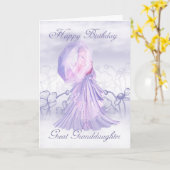 ひ孫娘のかわいくフェミニンなバースデー・カード カード (黄色い花)