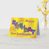 ひ孫娘のためのバースデー・カード カード (黄色い花)