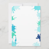 びちゃびちゃバースデー招待状 ガール プールパーティー 招待状 (裏面)