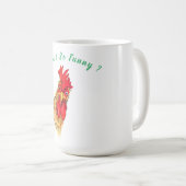 びっくおもしろいりした雄鶏 – カスタム文字- コーヒーマグカップ (正面右)