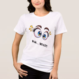 びっくりしたおもしろい目 トライブレンドＴシャツ