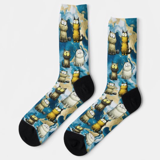 びっくりネコ ソックス (左)