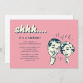 びっくりパーティの招待 招待状 (正面/裏面)