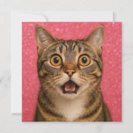 びっくり猫のグリーティングカード カード