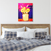 びんの中のひまわり キャンバスプリント (インサイチュ (寝室))