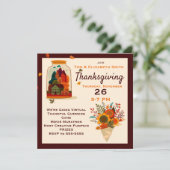 びんの中の仮想的な感謝祭の秋 招待状 (スタンド正面)