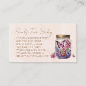 びんの中の小さな蝶のフローラの赤ちゃんシャワー エンクロージャーカード (正面)