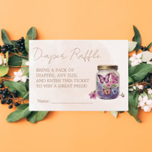 びんの中の小さな蝶フローラ赤ちゃんシャワー