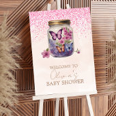 びんの中の小さな蝶フローラ赤ちゃんシャワー ポスター