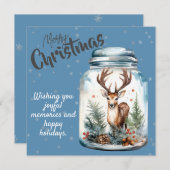 びんの中の鹿の雪が青 シーズンカード (正面/裏面)