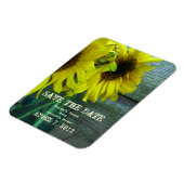 びんの結婚式のひまわり日付を保存 マグネット (左側)