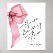 びんの赤ちゃんシャワーに弓が何個入っているか ポスター (正面)