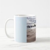 ぴかぴか光る砂が付いているマグ精神状態を急変して下さい! コーヒーマグカップ (左)