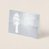 ぴかぴか光る(鳥)ショウジョウコウカンチョウ 箔カード (正面)