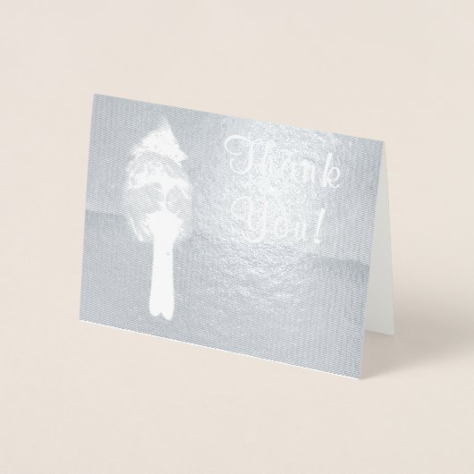 ぴかぴか光る(鳥)ショウジョウコウカンチョウ 箔カード (正面)