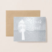 ぴかぴか光る(鳥)ショウジョウコウカンチョウ 箔カード (封筒付き正面)