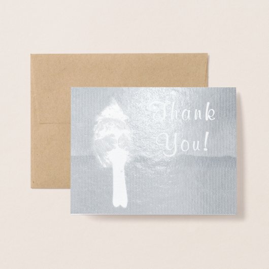 ぴかぴか光る(鳥)ショウジョウコウカンチョウ 箔カード (封筒付き正面)