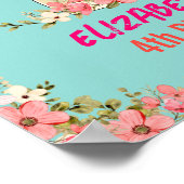 ぴったりな猫の子猫の誕生日パーティーキット子供用 ポスター (角)