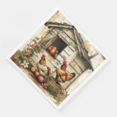 ぴよぴよとブルームパーティーのペーパーナプキン (コーナー)