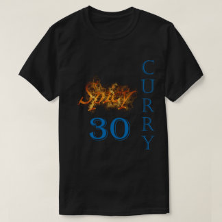 ぴりっとするカレー#30の燃えるような火 Tシャツ