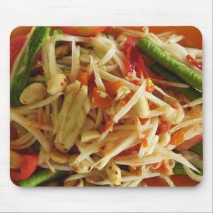 ぴりっとするパパイヤサラダ[ソムTam]…タイのラオス人の食糧 マウスパッド