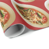 ぴりっとするパパイヤサラダ[ソムTam]…タイのラオス人の食糧 ラッピングペーパー (ロールコーナー)